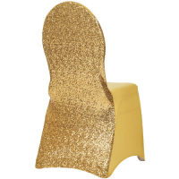 gold sequin chair cover