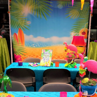 luau backdrop 